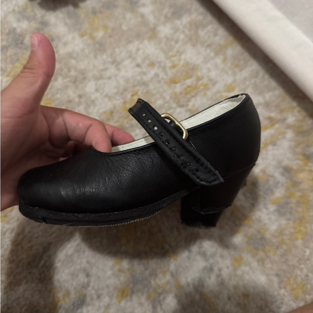 Black Kids Folklorico Shoes Size 7C